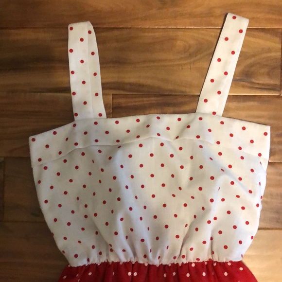 Last chance!! Vintage red and white polka dot dress by Toni Todd - Picture 6 of 12
